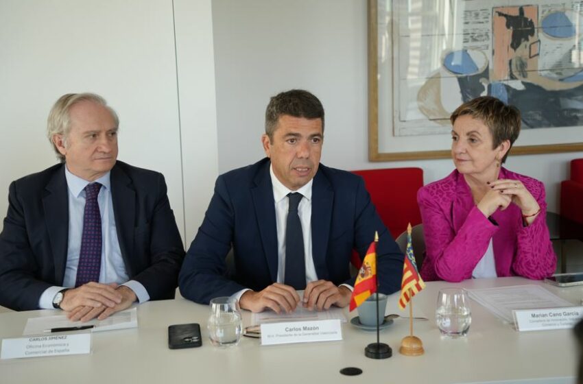 Mazón reforça la promoció exterior de les empreses valencianes als EUA davant l’impacte dels aranzels