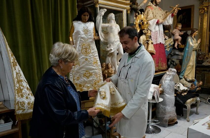 La Mare de Déu del Mercat lluïx en tot el seu esplendor després d’una minuciosa restauració a càrrec de l’artista Pedro José Arrúe