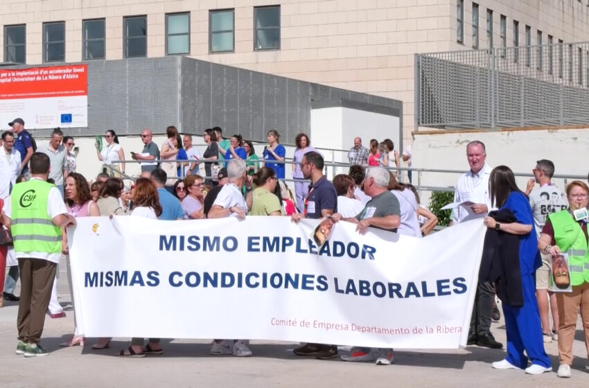 L’Hospital de la Ribera d’Alzira viu el seu primer dia de vaga