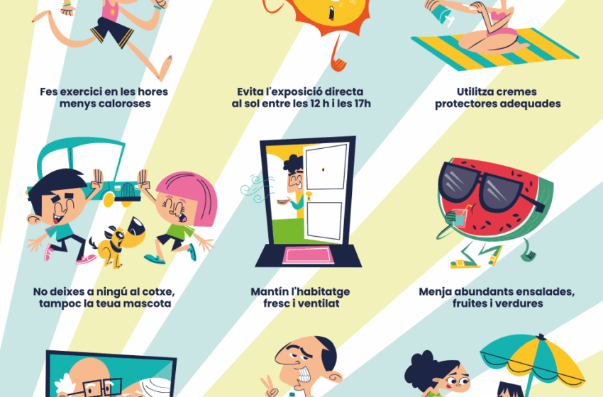 Sanitat emet avisos per nivells de risc per a la salut derivats de les altes temperatures per a protegir la salut de la població