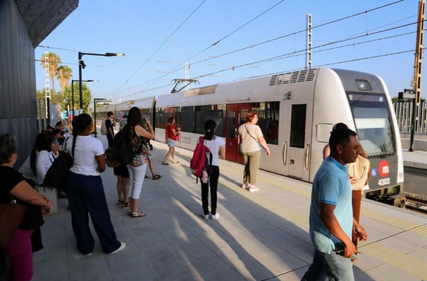  Metrovalencia supera els 96.000 viatgers en la zona sud en la primera setmana després de la reobertura del tram València Sud–Castelló