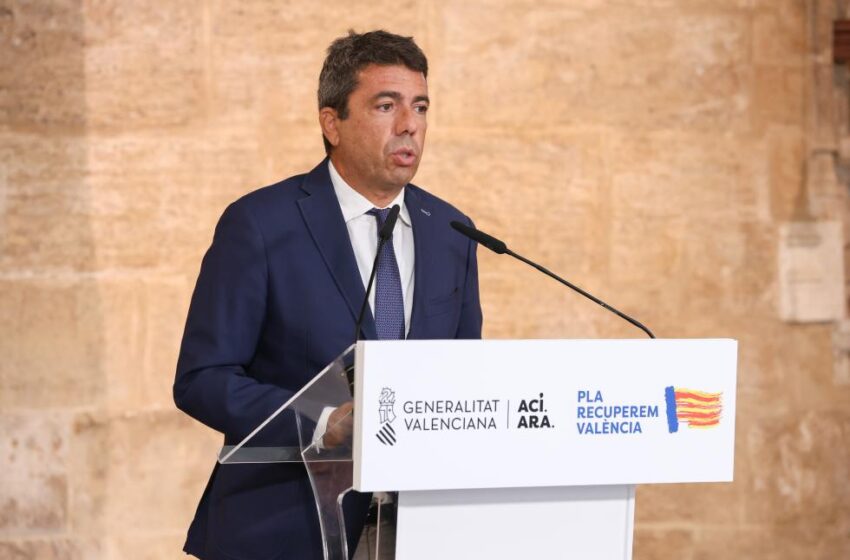 Mazón anuncia més de 665 milions d’euros per a millorar els sistemes de depuració d’aigües a la Comunitat Valenciana